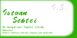 istvan septei business card